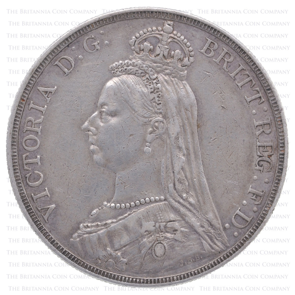 1888 Queen Victoria Silver Crown ‘wide date’ Obverse