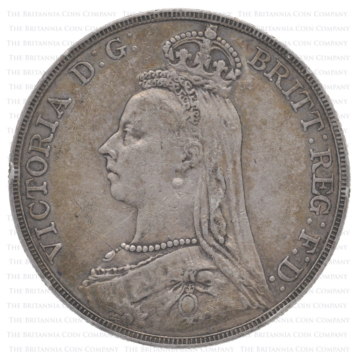 1889 Queen Victoria Silver Crown Obverse