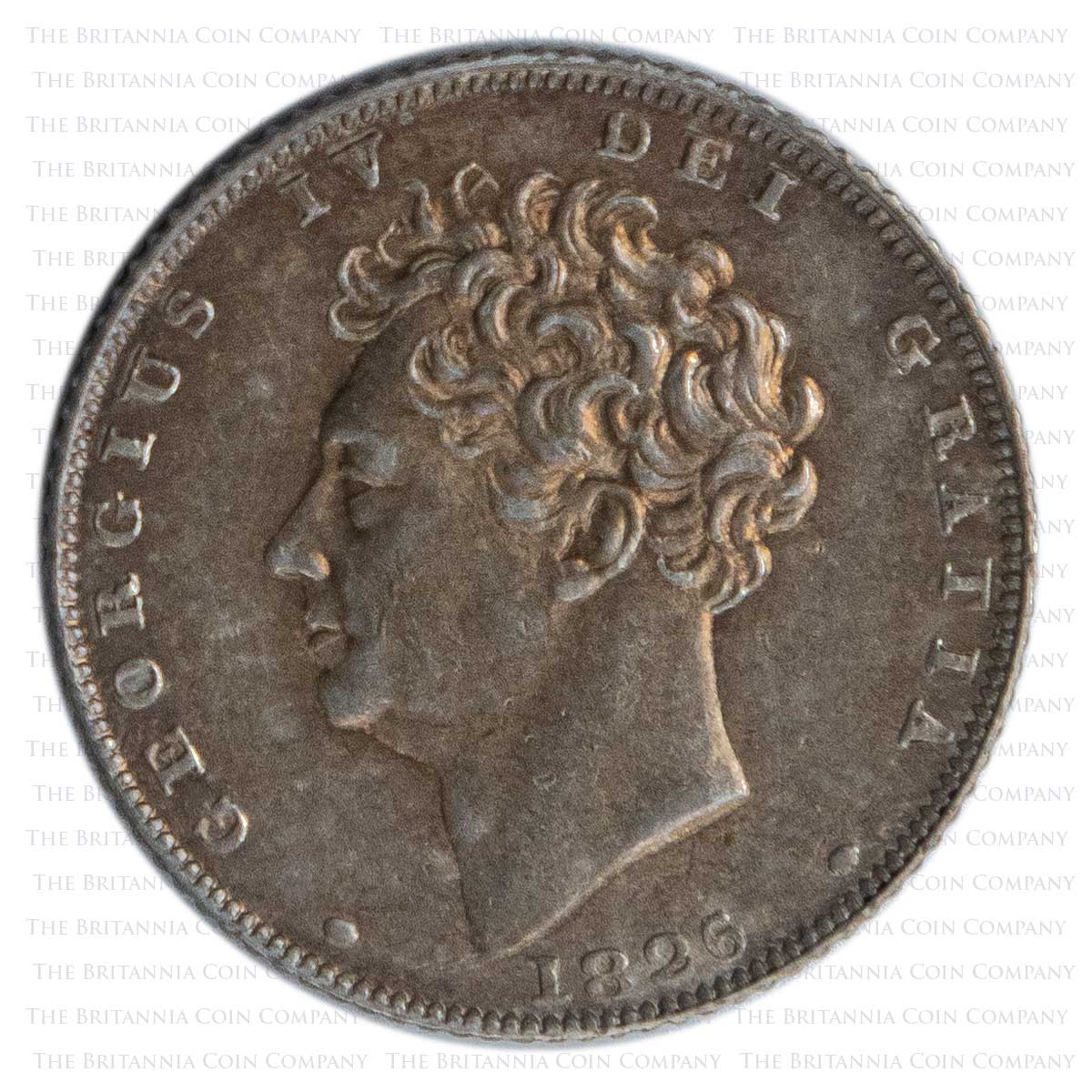1826 George IV Silver Sixpence : Obverse