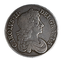 1679 Charles II Silver Crown Tricesimo Primo Obverse Thumbnail