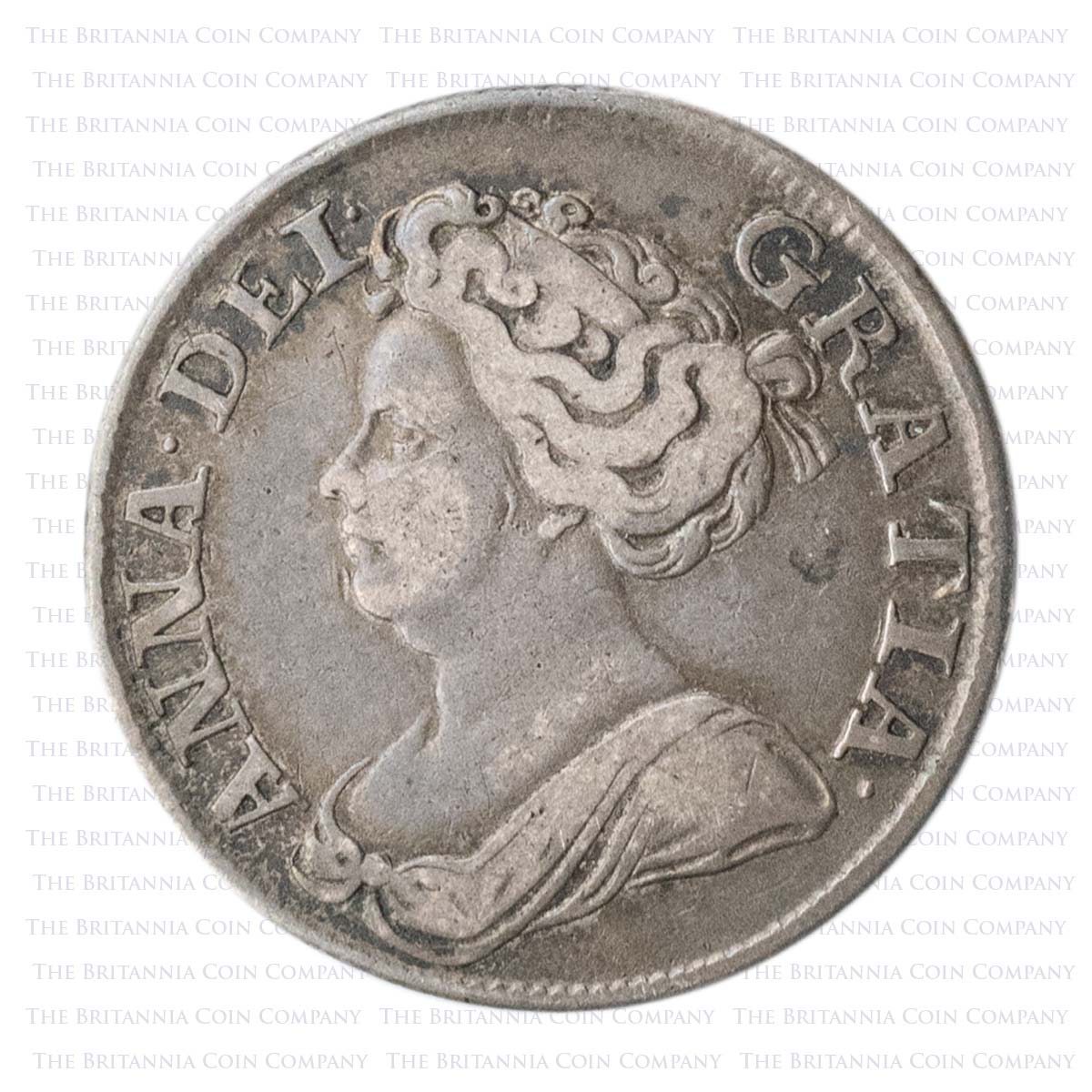 1711 Queen Anne Silver Shilling Obverse