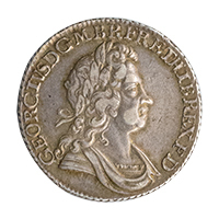 1725 George I Silver Shilling No Obverse Stops Thumbnail