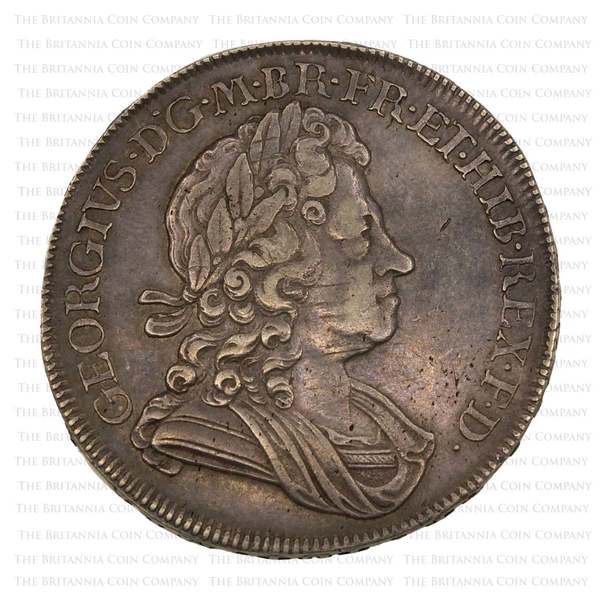 1720/18 George I Silver Crown 20 Over 18 Obverse