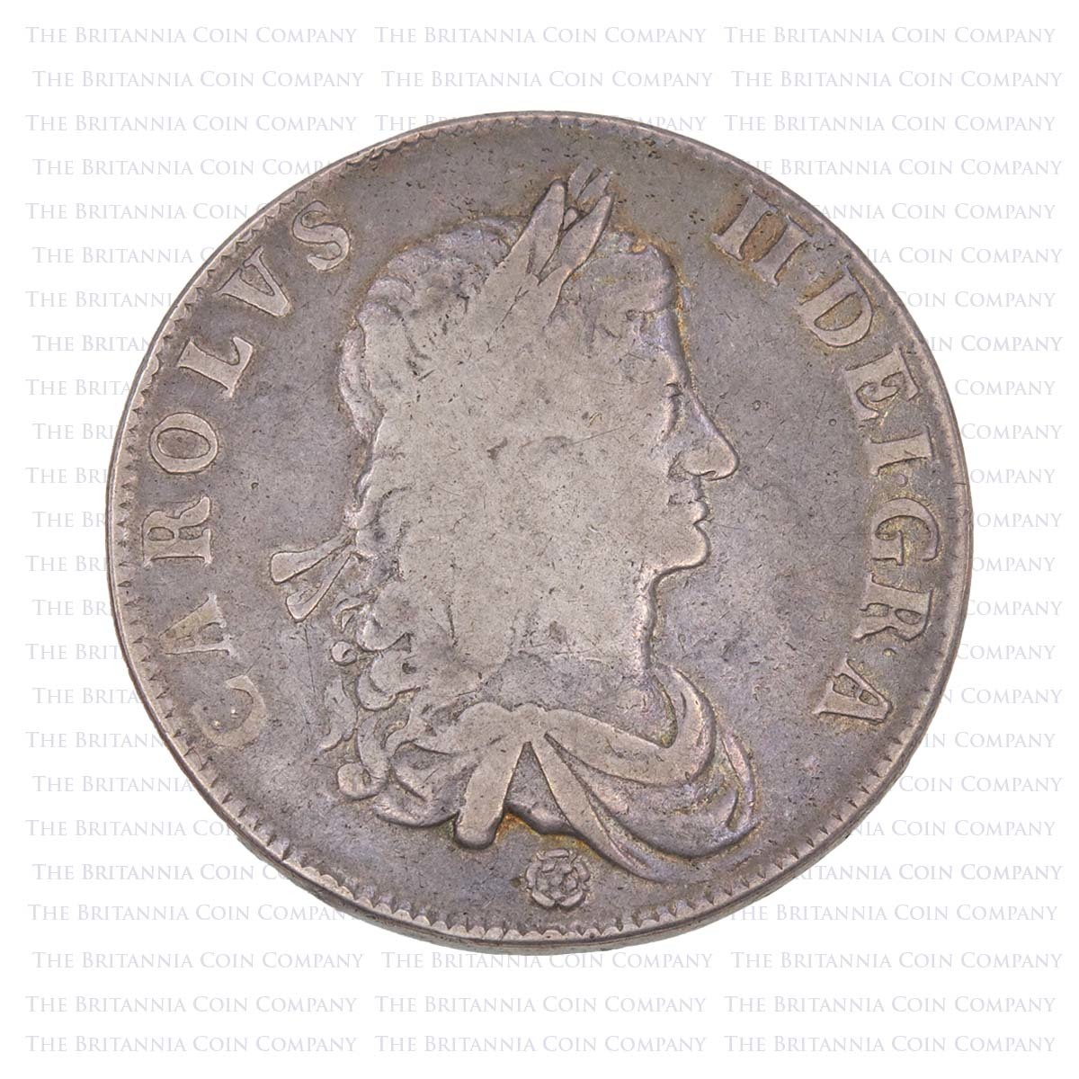 1662 Charles II Silver Crown Dated Edge Obverse