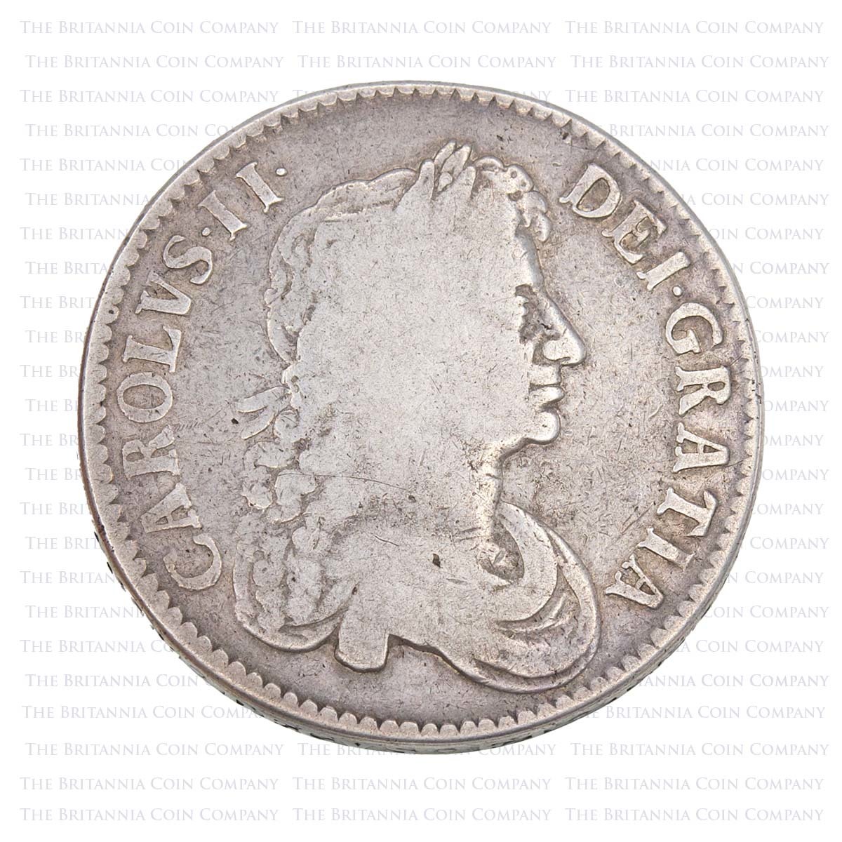 1671 Charles II Silver Crown Vicesimo Tertio Obverse