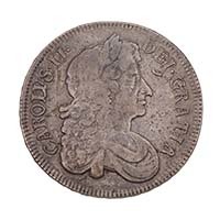 1676 Charles II Silver Crown Vicesimo Octavo Obverse Thumbnail