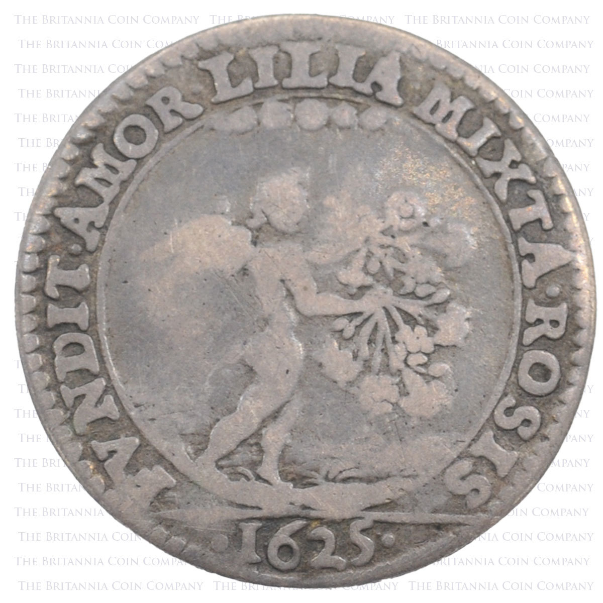 1625 Marriage of Charles I Silver Medal Reverse