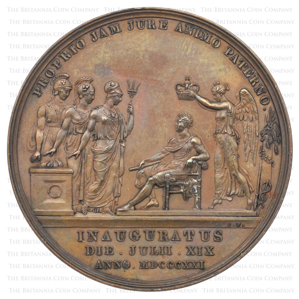 1821 Copper George IV Coronation Medal Reverse