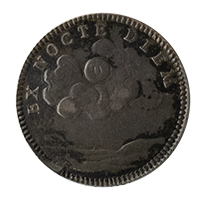 1689-1694 Mary II Undated Moon Pattern Farthing Reverse Thumbnail