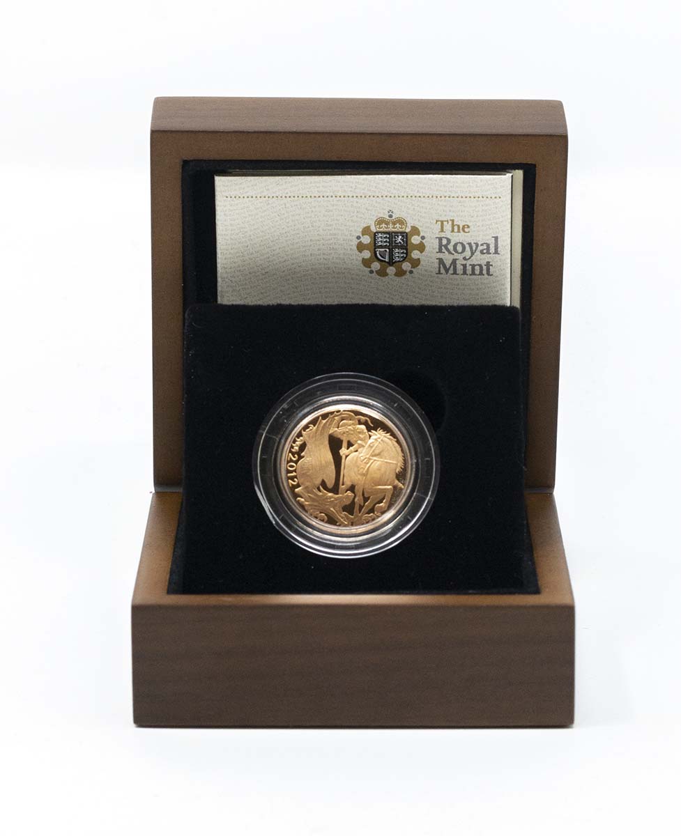2012 Proof Gold Sovereign Diamond Jubilee Boxed