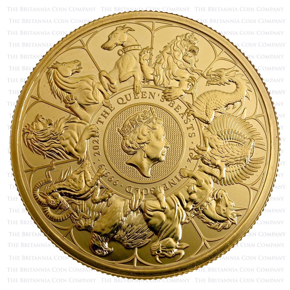 2021 Queen's Beasts Completer 1 Ounce Gold Bullion Reverse