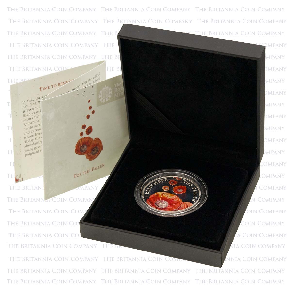 2014 Alderney Remembrance Day £5 Silver Proof Boxed