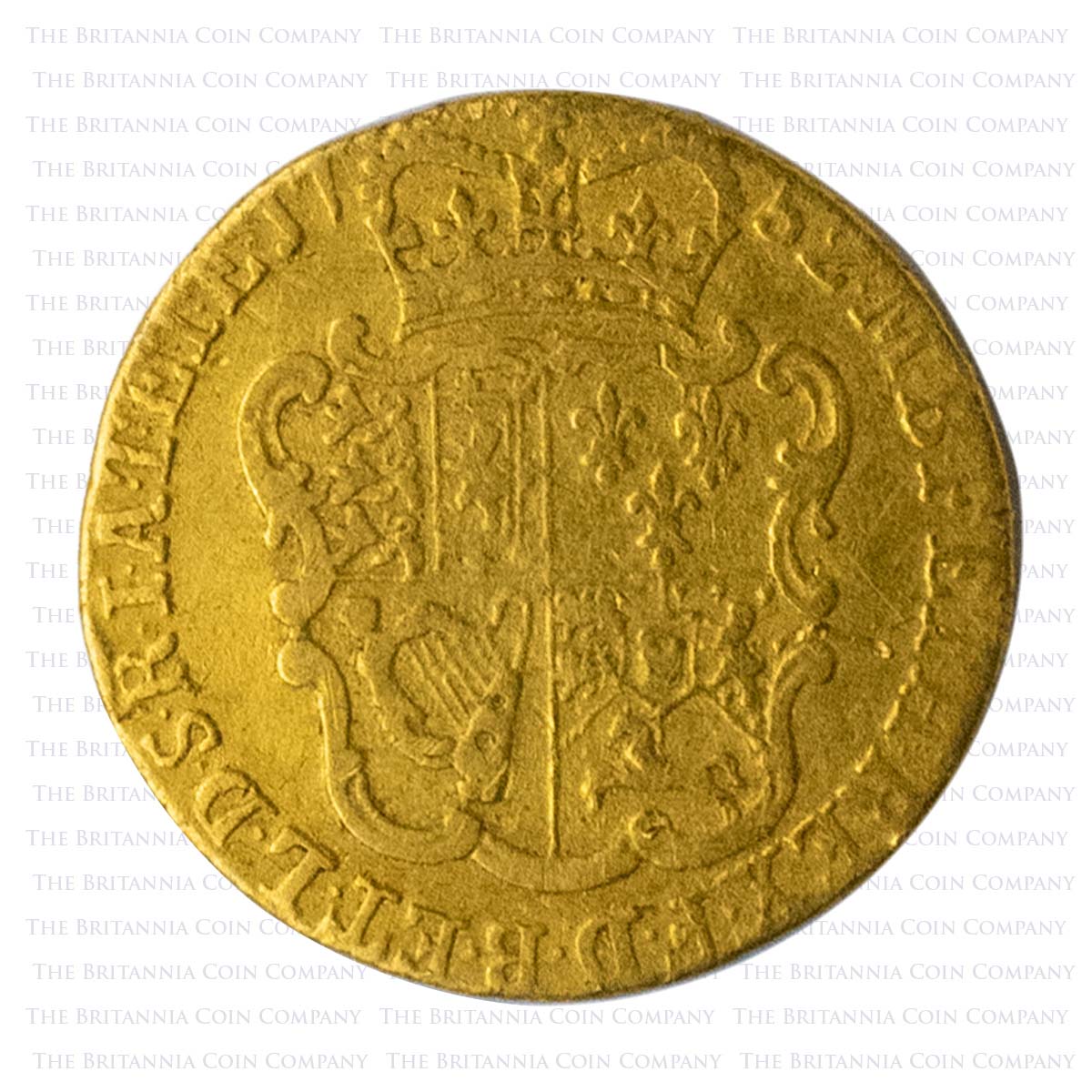 1752 George II Gold Half Guinea Reverse