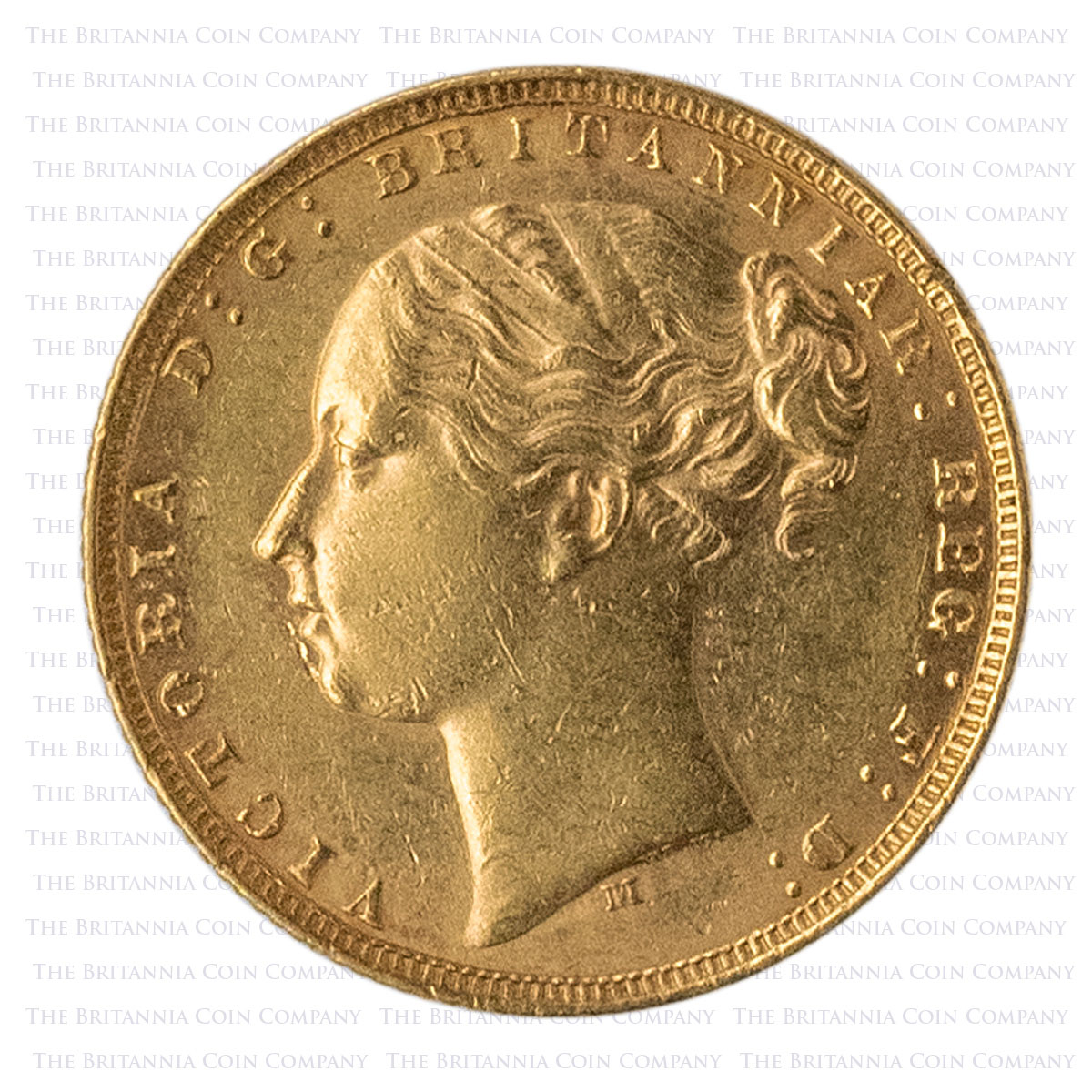 1873 Queen Victoria Gold Full Sovereign Melbourne Obverse