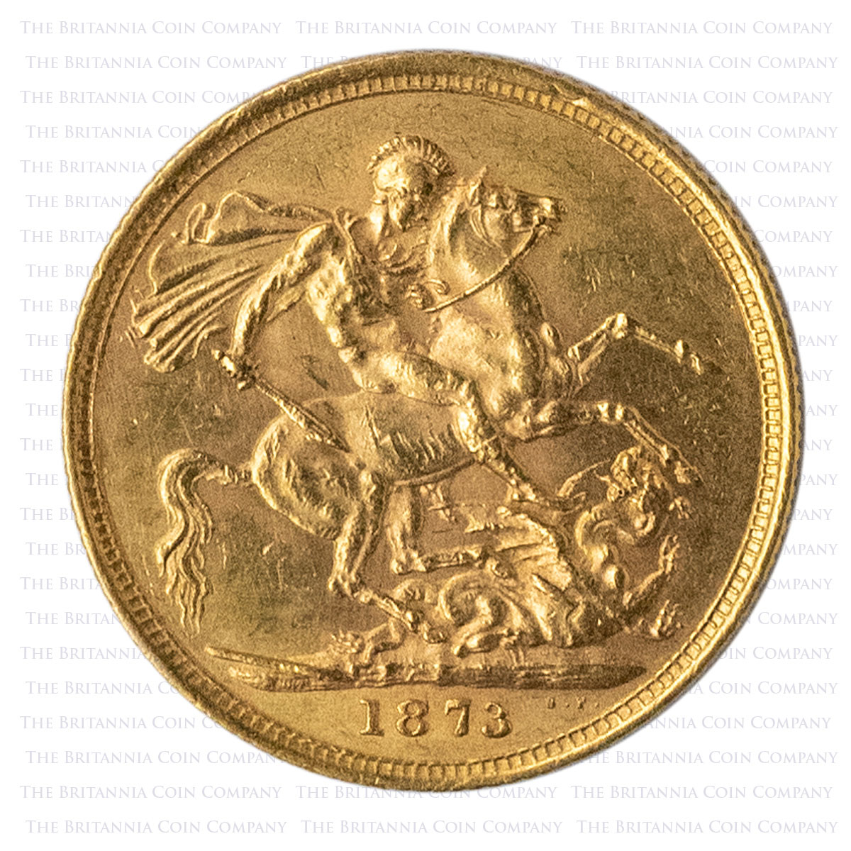 1873 Queen Victoria Gold Full Sovereign Melbourne Reverse