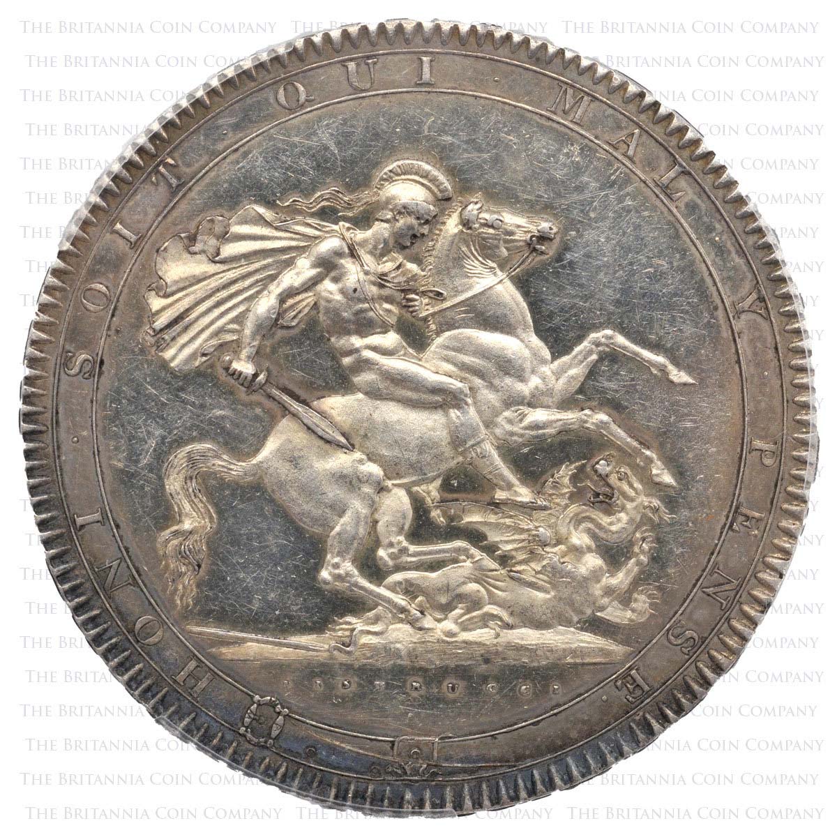 1818 George III Silver Crown LV111 reverse 