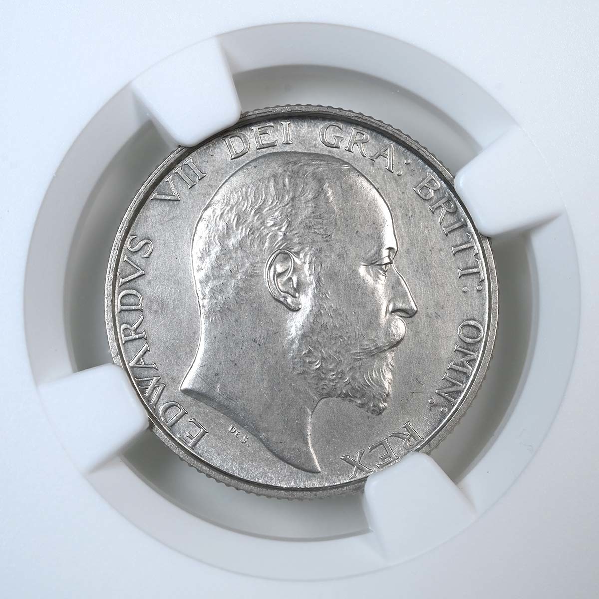 1902 Edward VII Matte Proof Silver Shilling PF 61 Obverse