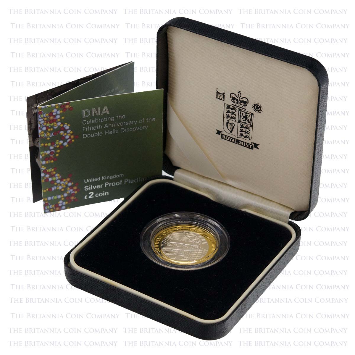 2003 DNA Double Helix 50th Anniversary £2 Piedfort Silver Proof Boxed