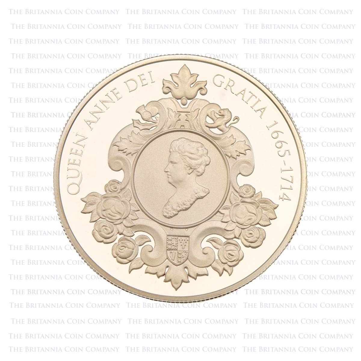 2014 Queen Anne 300th Anniversary £5 Piedfort Silver Proof Reverse