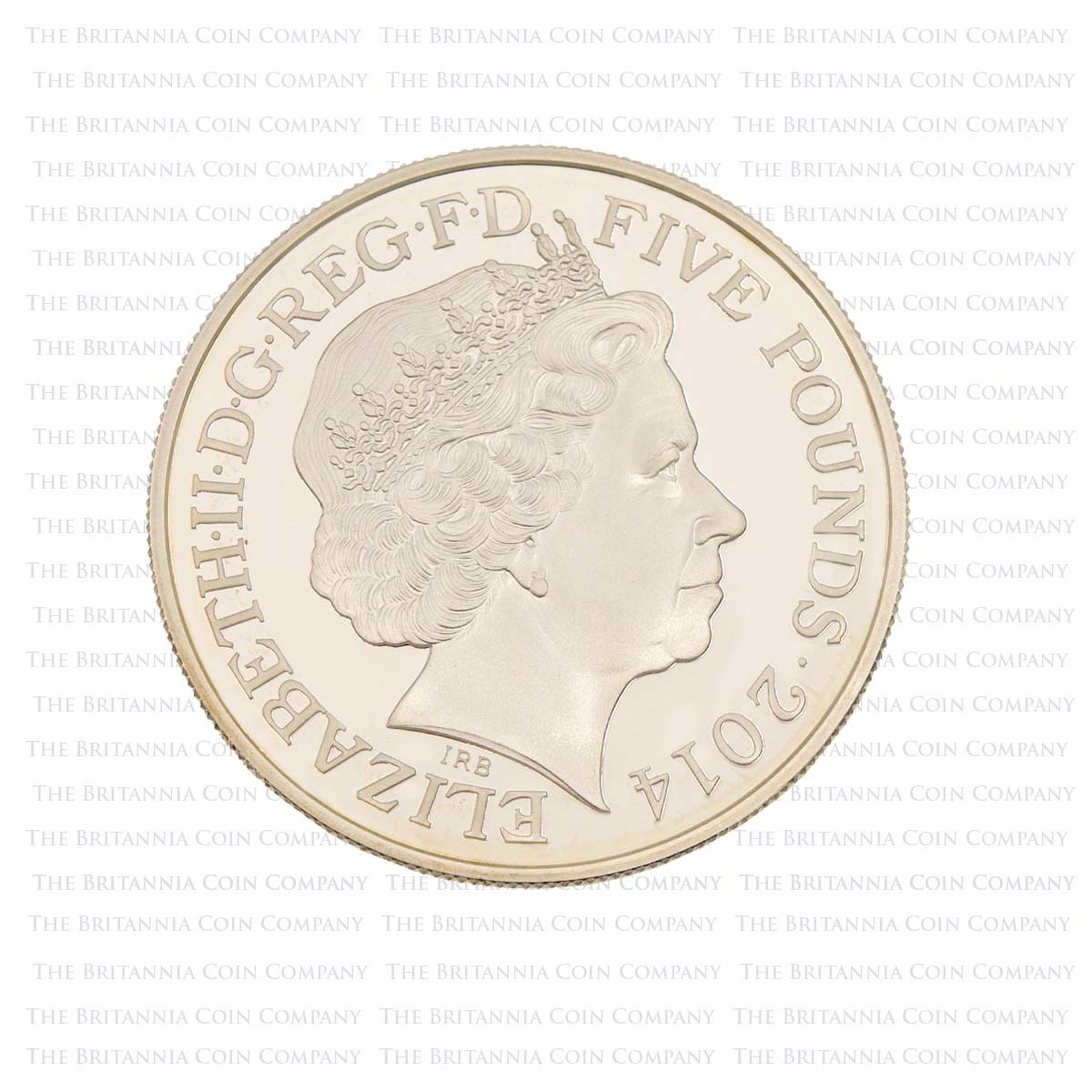 2014 Queen Anne 300th Anniversary £5 Piedfort Silver Proof Obverse