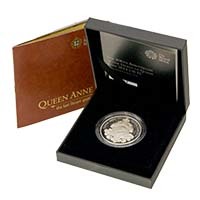 2014 Queen Anne 300th Anniversary £5 Piedfort Silver Proof Boxed Thumbnail