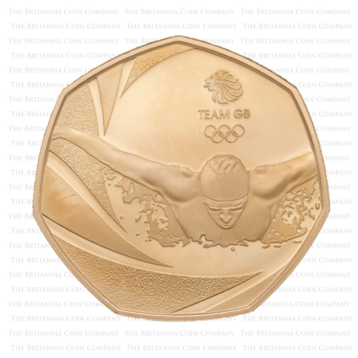 2016 Rio Olympics Team GB Gold Proof 50p Reverse