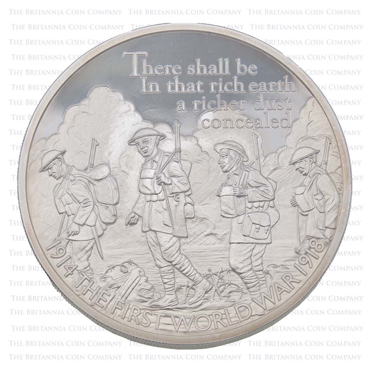 2016 First World War Poetry and Language 5 Ounce Silver Proof Reverse