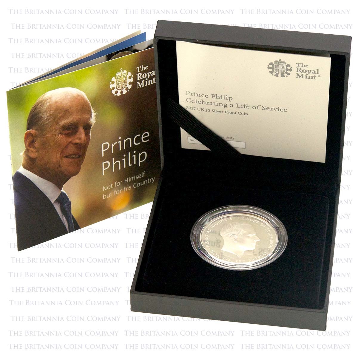 2017 Prince Philip Life of Service £5 Silver Proof Boxed