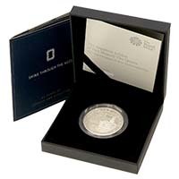 2018 Queen's Sapphire Jubilee £5 Piedfort Silver Proof Boxed Thumbnail