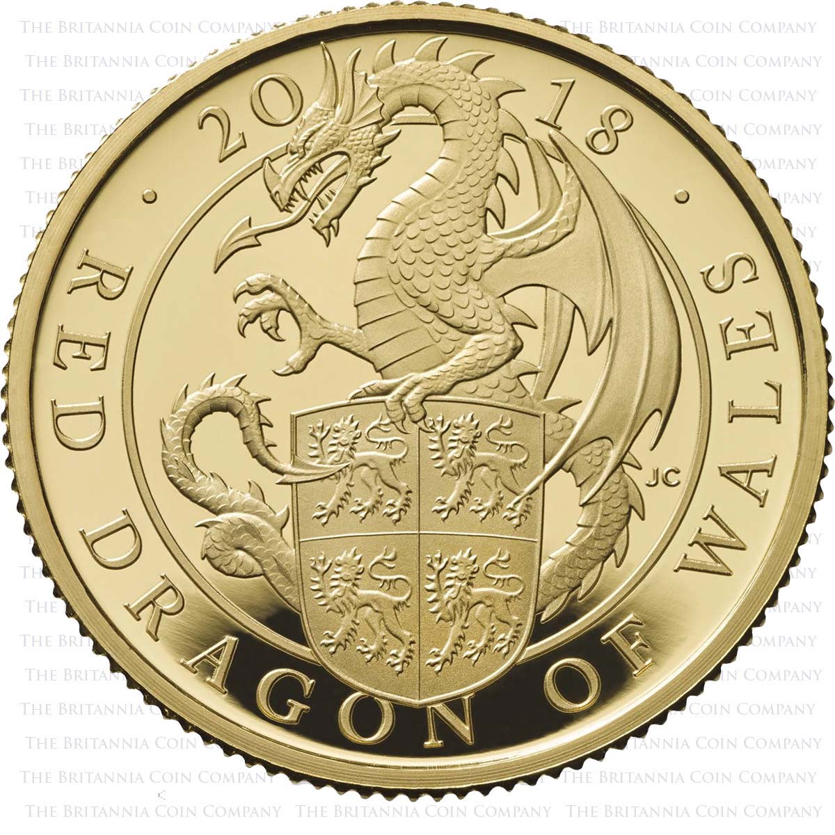 The Queen's Beasts : Red Dragon of Wales Quarter Ounce Gold Proof