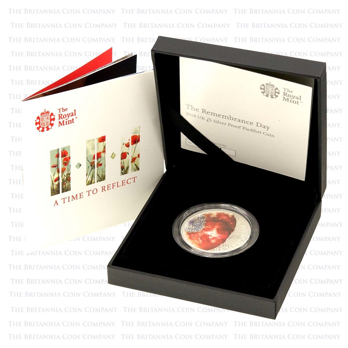 2018 Remembrance Day £5 Piedfort Silver Proof Boxed