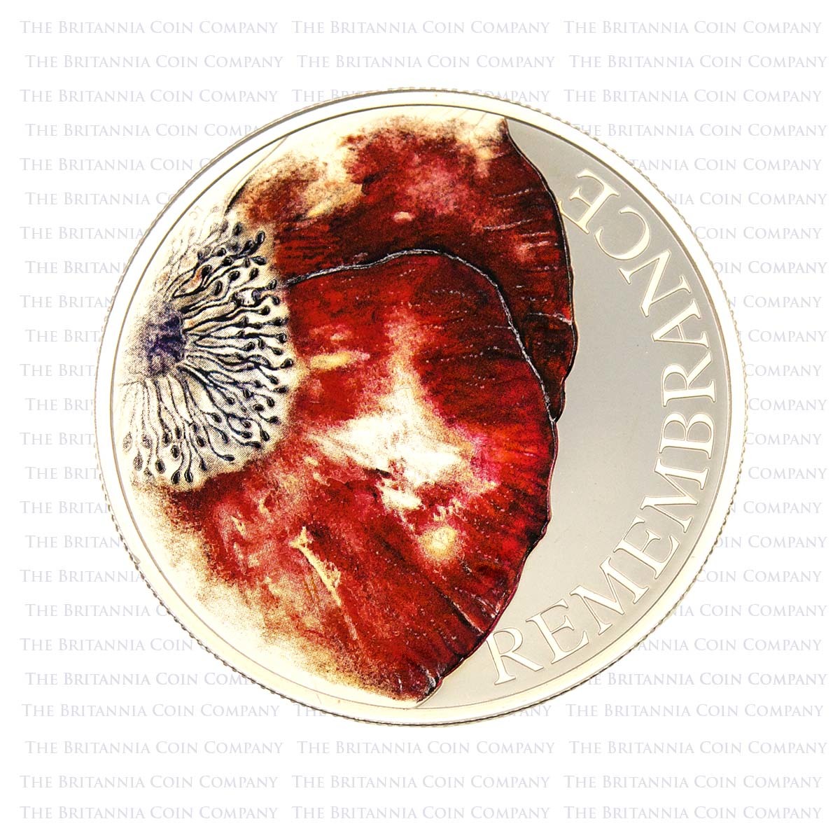 2018 Remembrance Day £5 Piedfort Silver Proof Reverse