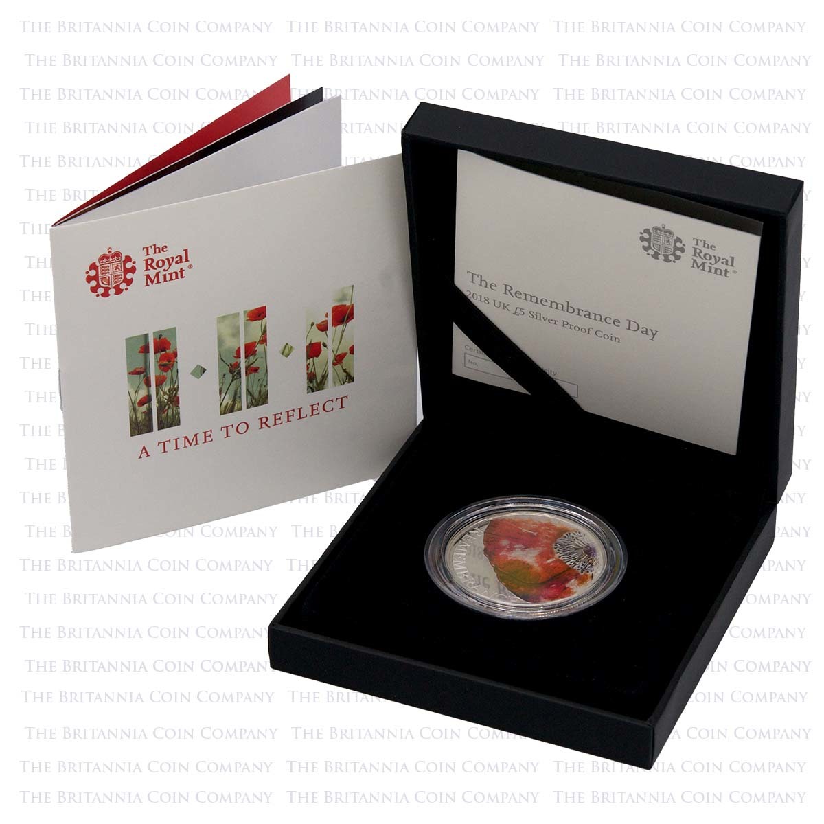 2018 Remembrance Day £5 Silver Proof Boxed