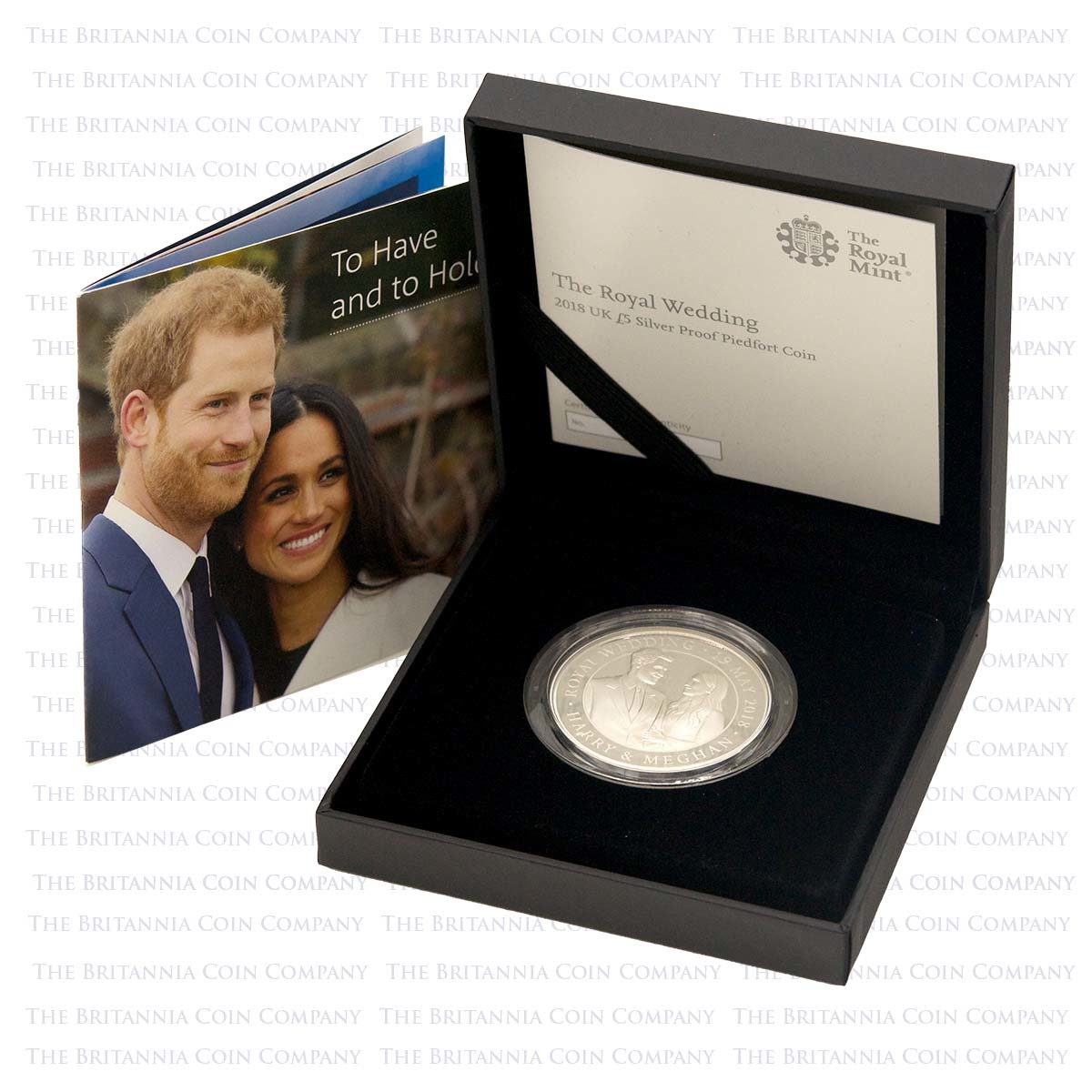2018 Royal Wedding Harry and Meghan £5 Crown : Piedfort Silver Proof | The Britannia Coin Company