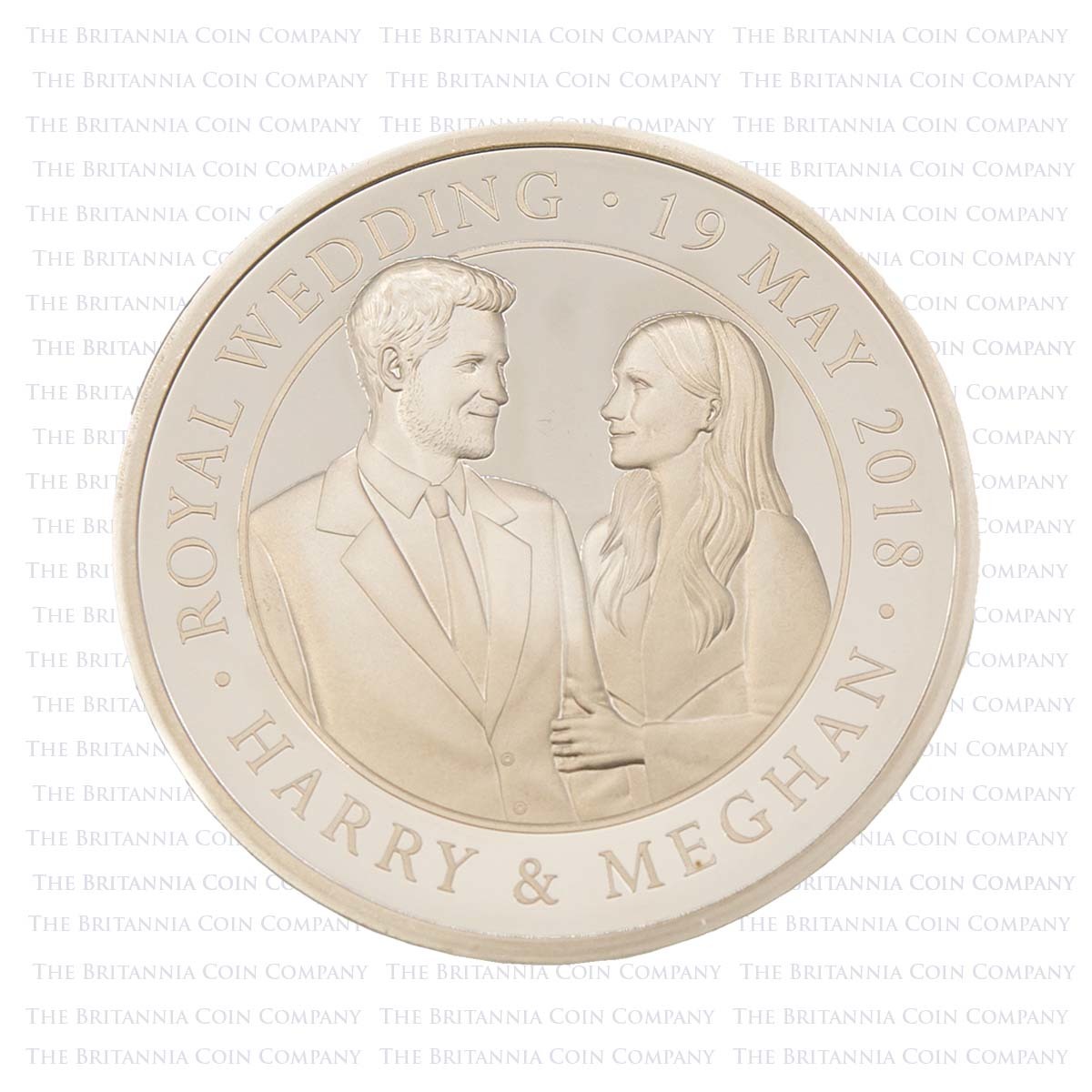 2018 Royal Wedding Harry and Megan £5 Piedfort Silver Proof Reverse