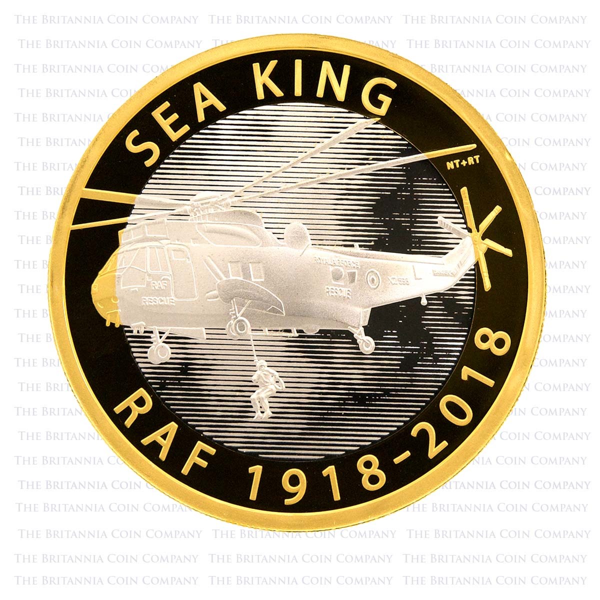 2018 RAF Centenary Sea King £2 Silver Proof Reverse