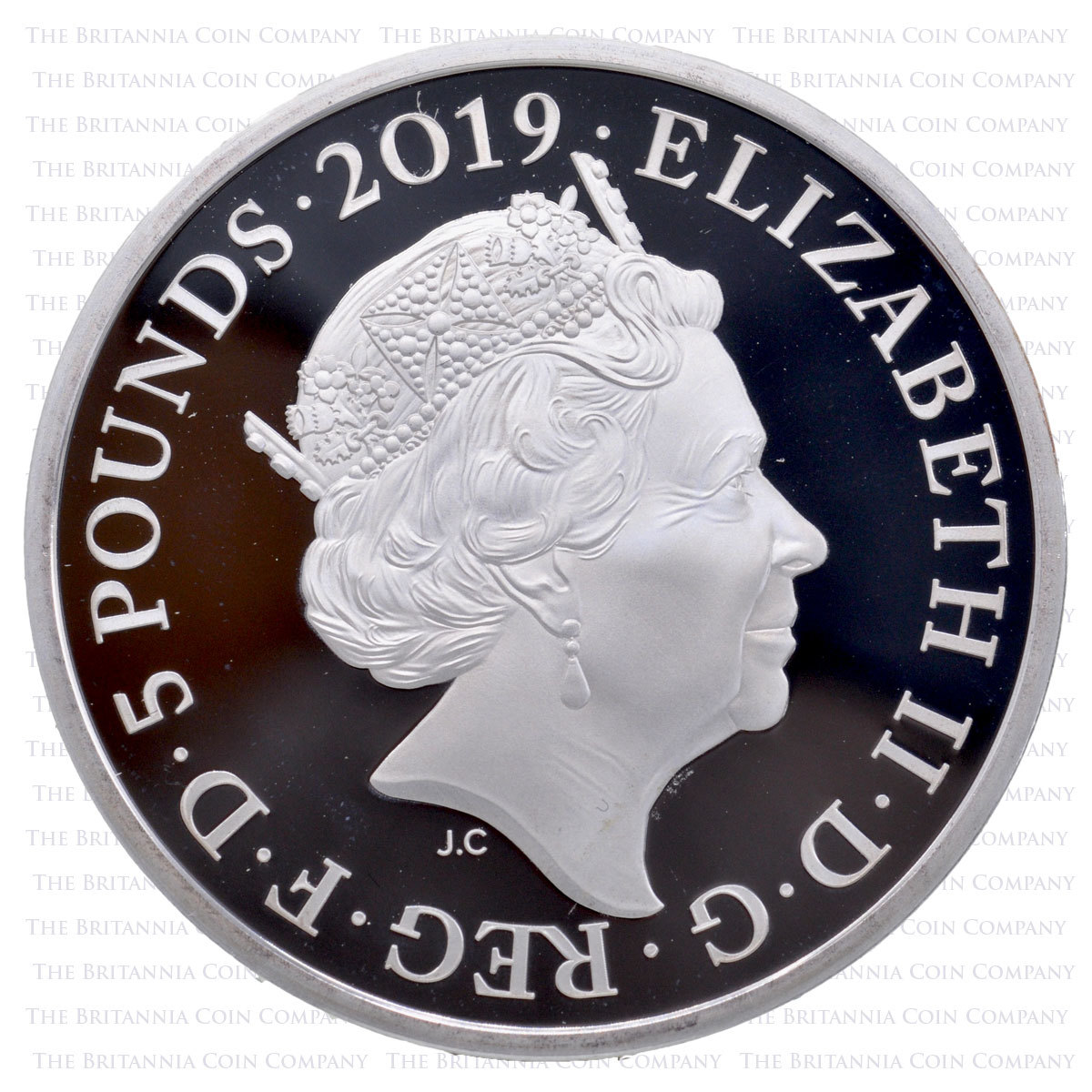 2019 Tower of London Collection The Crown Jewels £5 Silver Proof Obverse