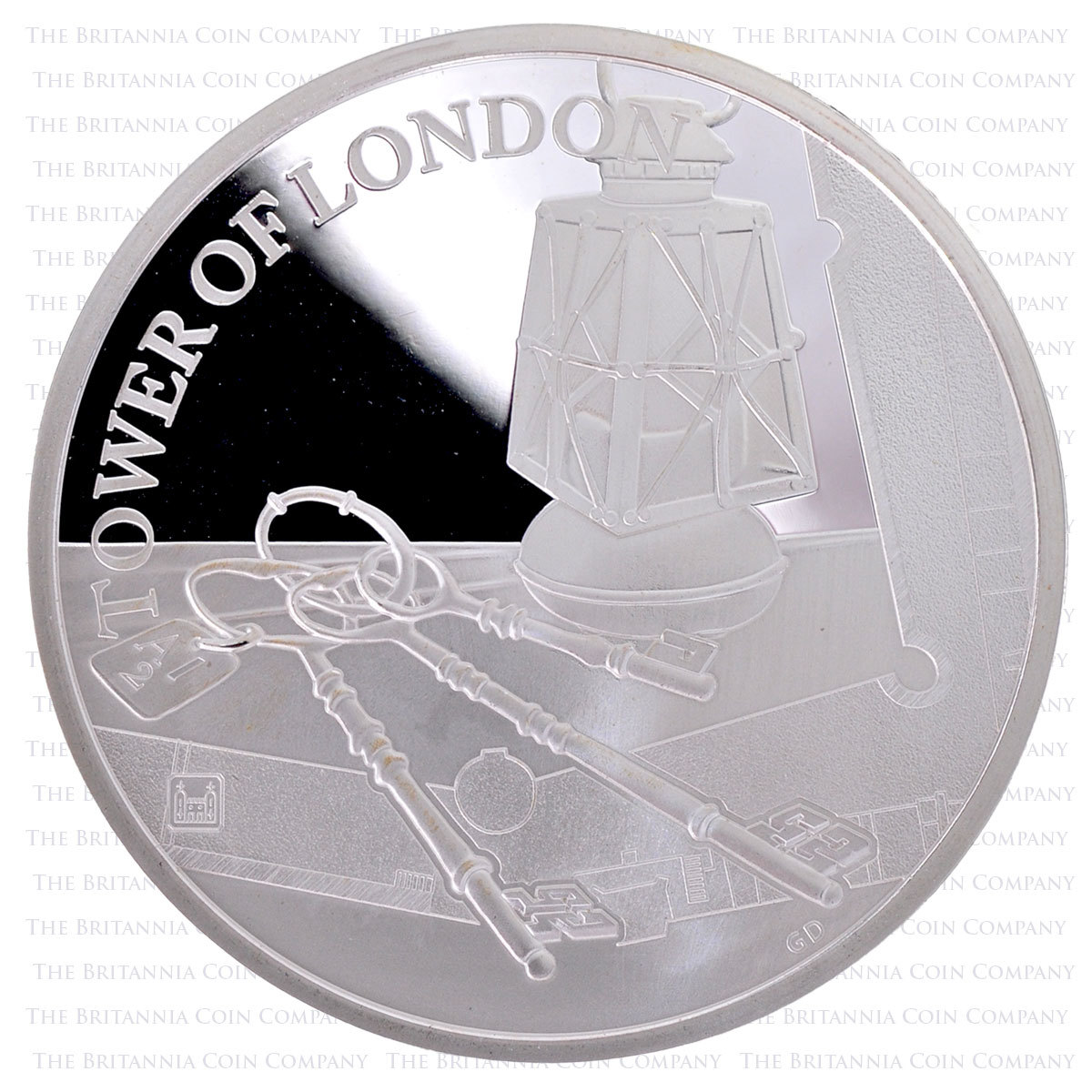 2019 Tower of London The Ceremony of the Keys £5 Silver Proof Reverse