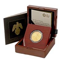 2019 Queen's Beasts Falcon of the Plantagenets 1 Ounce Gold Proof Boxed Thumbnail