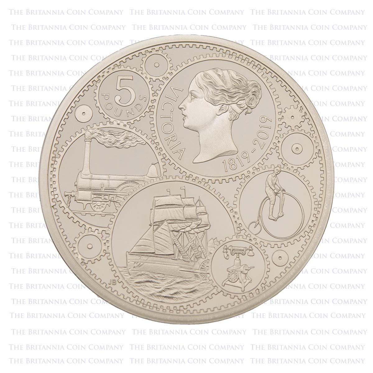 2019 Queen Victoria 200th Anniversary £5 Piedfort Silver Proof Reverse