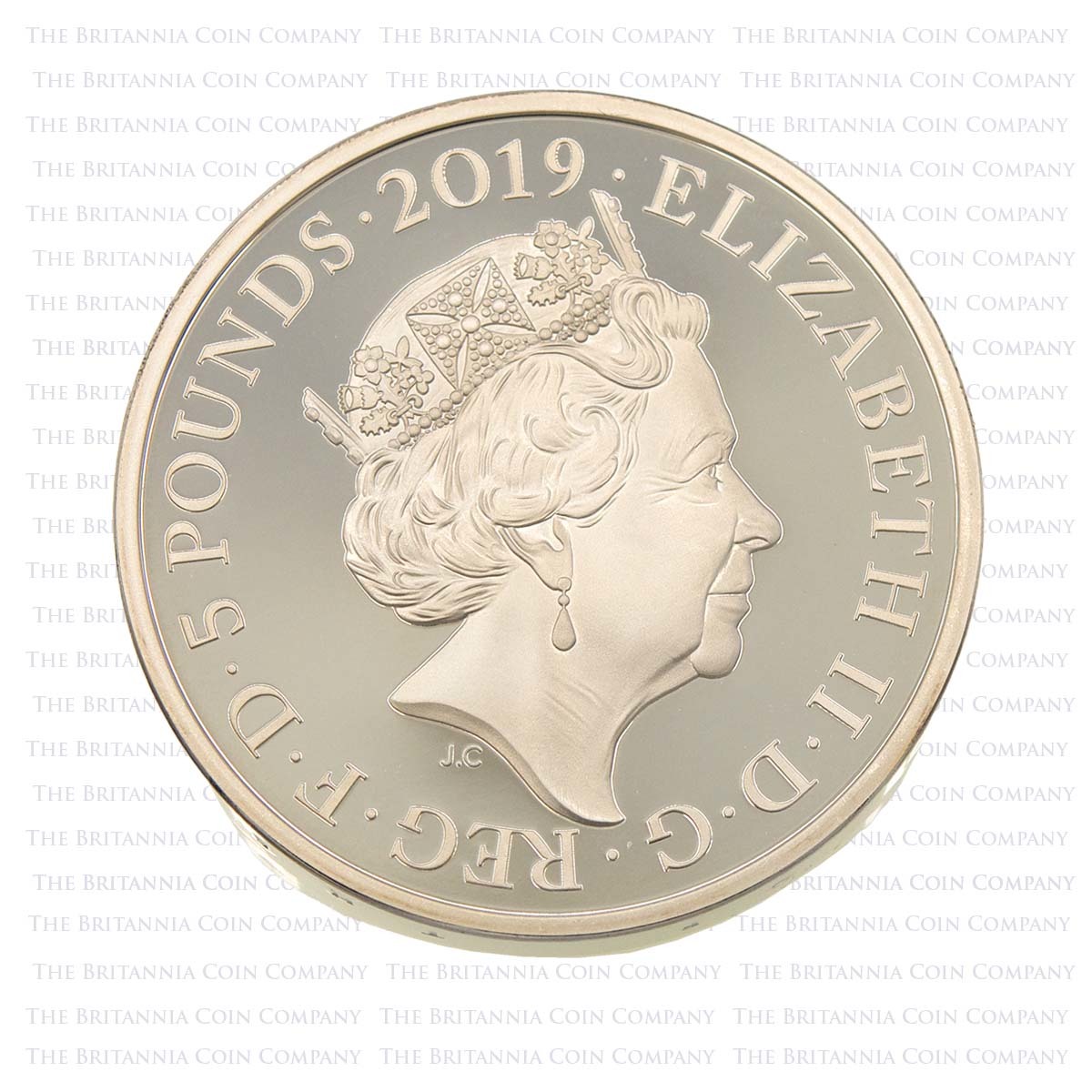 2019 Queen Victoria 200th Anniversary £5 Piedfort Silver Proof Obverse