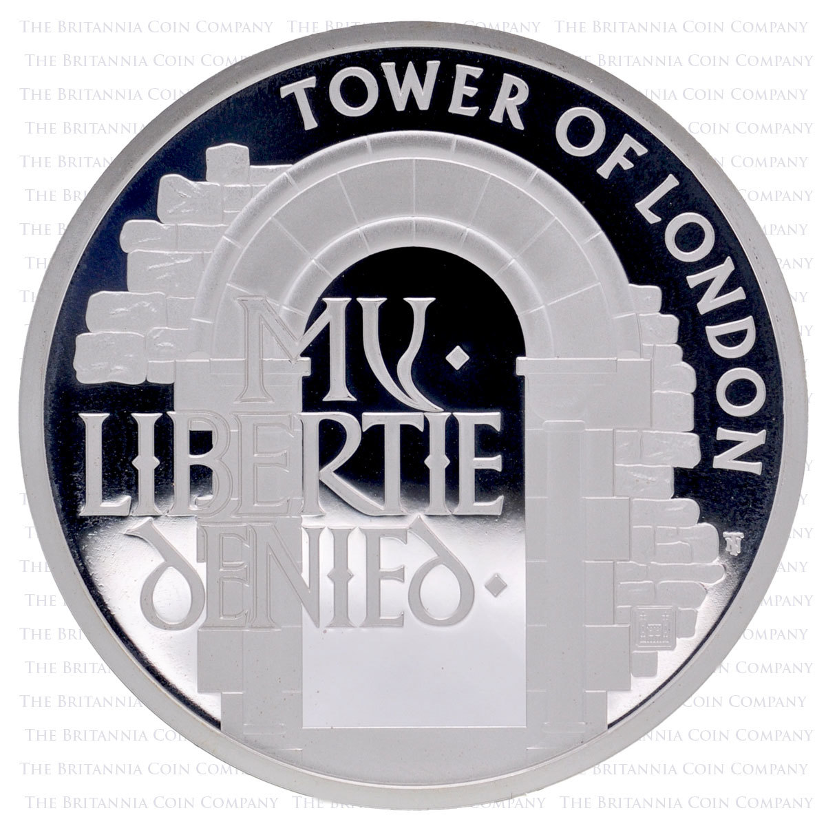 2020 Tower of London The Infamous Prison Piedfort £5 Silver Proof Reverse