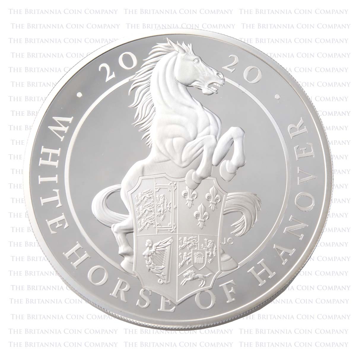 2020 Queen’s Beasts White Horse of Hanover 5 Ounce Silver Proof Reverse
