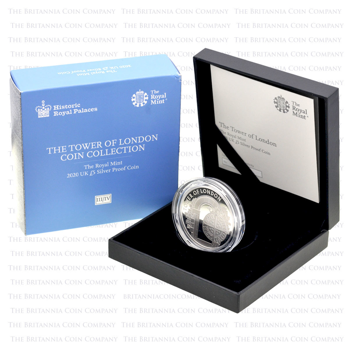2020 Tower of London The Royal Mint £5 Silver Proof Boxed
