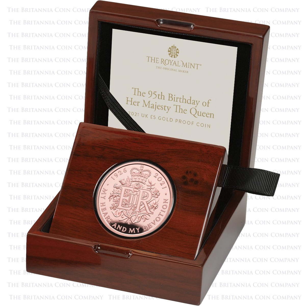 UK2195GP The 95th Birthday of Her Majesty the Queen : 2021 UK £5 Gold Proof