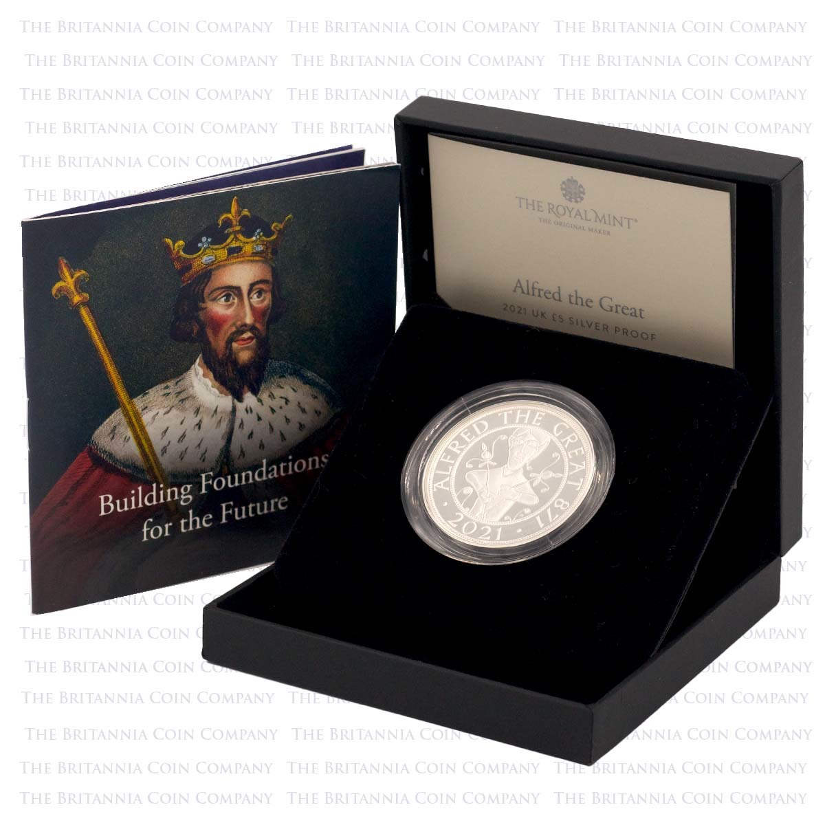 2021 Alfred the Great £5 Piedfort Silver Proof Boxed