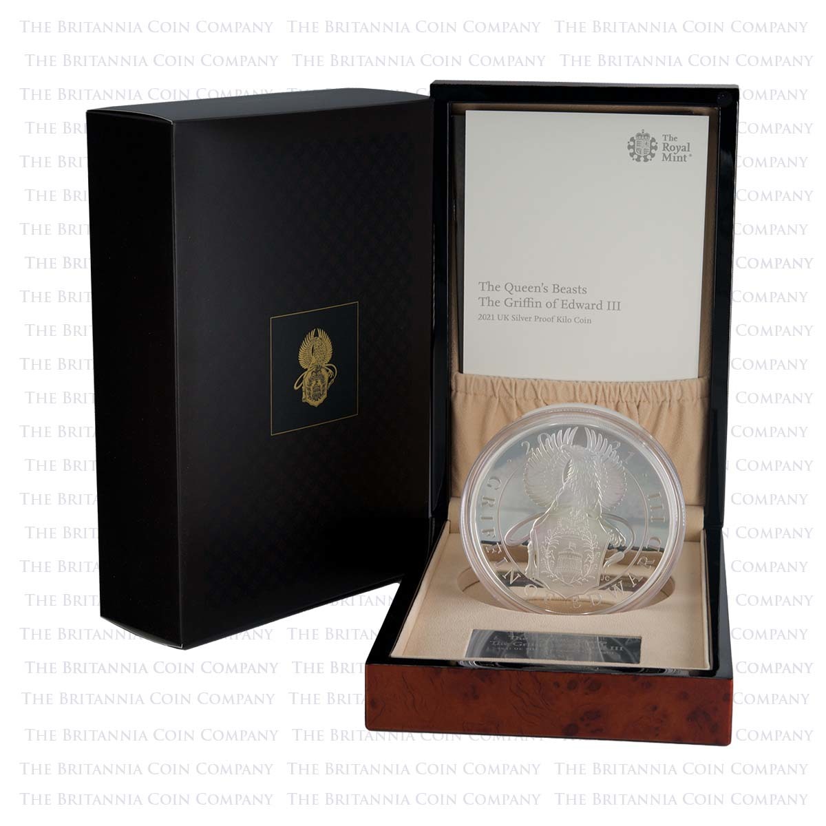 2021 Queen’s Beasts Griffin of Edward III 1 Kilo Silver Proof Boxed