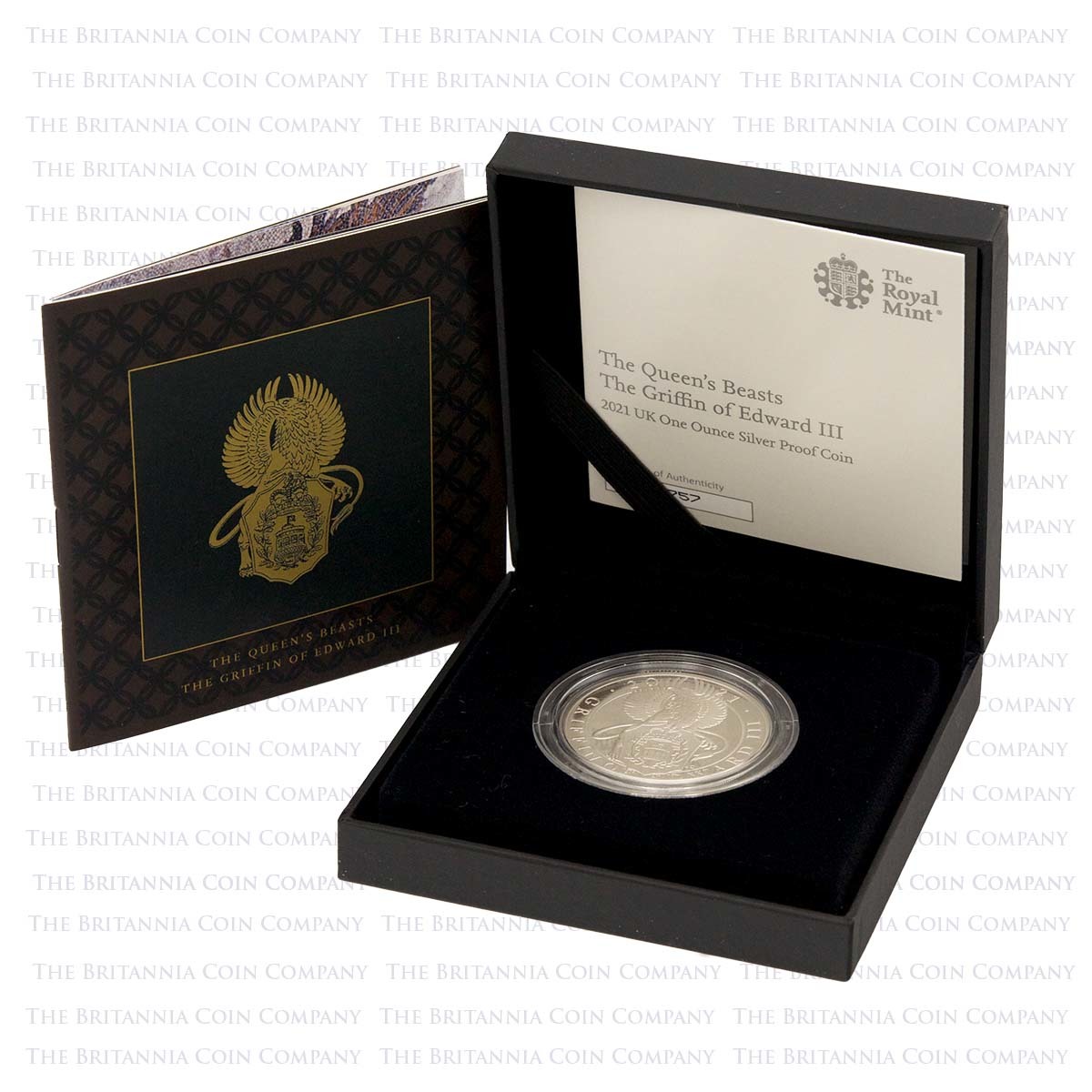2021 Queen’s Beasts Griffin of Edward III 1 Ounce Silver Proof Boxed