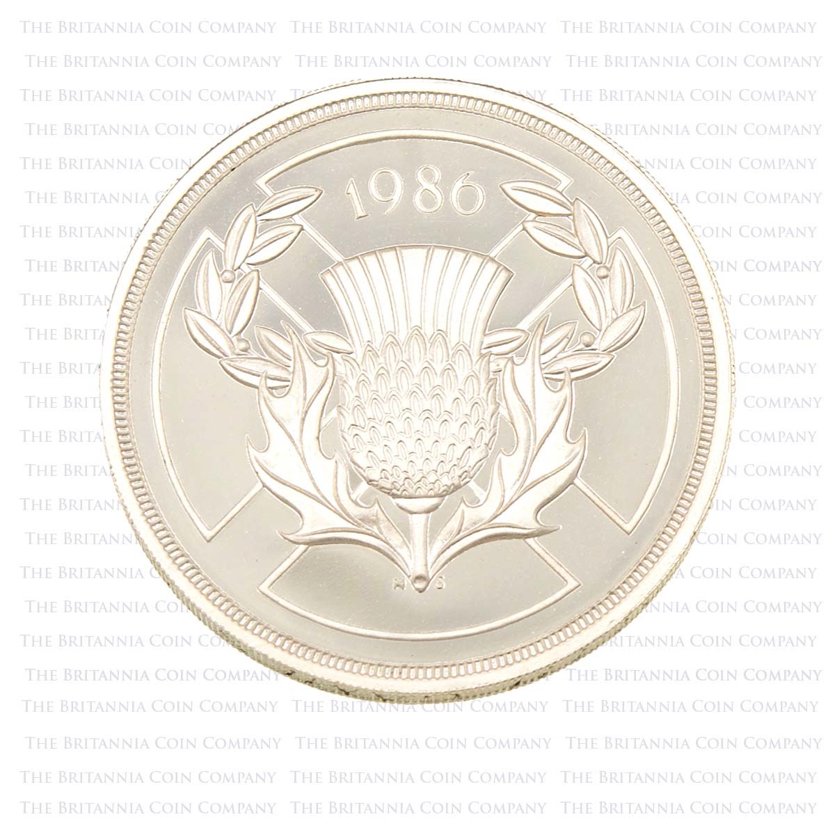 1986 Edinburgh XIII Commonwealth Games £2 Silver Proof Reverse
