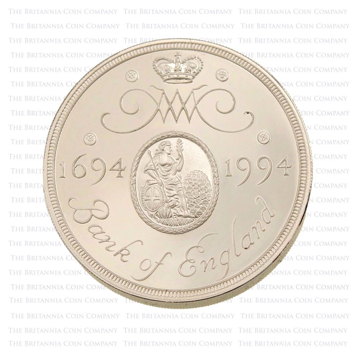 1994 Bank of England Tercentenary £2 Piedfort Silver Proof Reverse